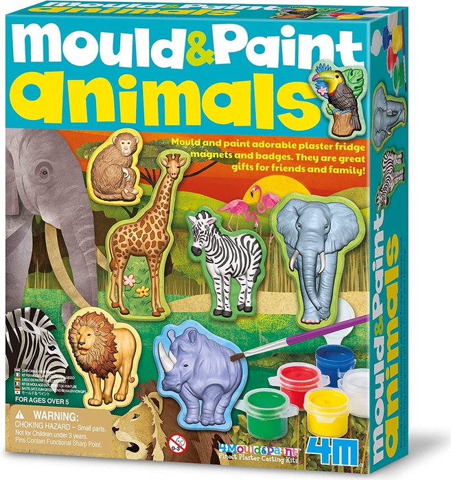 JUEGO MOULD&PAINT DE LOS ANIMALES DE LA SELVA | 4M | 1 UNIDAD | 4893156047755