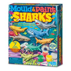 JUEGO MOULD & PAINT IMANES DE TIBURONES GLOW IN THE DARK | 4M | 1 UNIDAD | 4893156047854