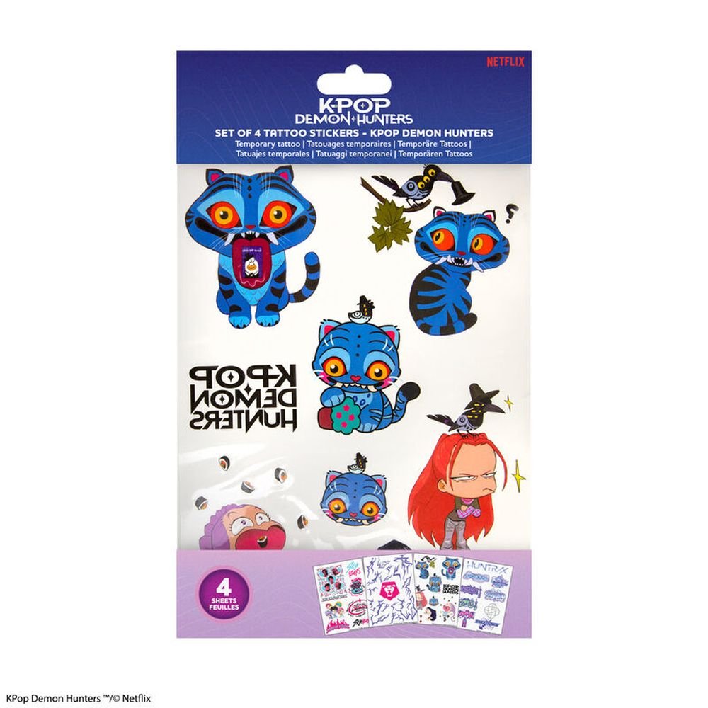 Pack Tattos 4 Hojas K-pop Demon Hunters CINEREPLICAS R Imagen principal del producto