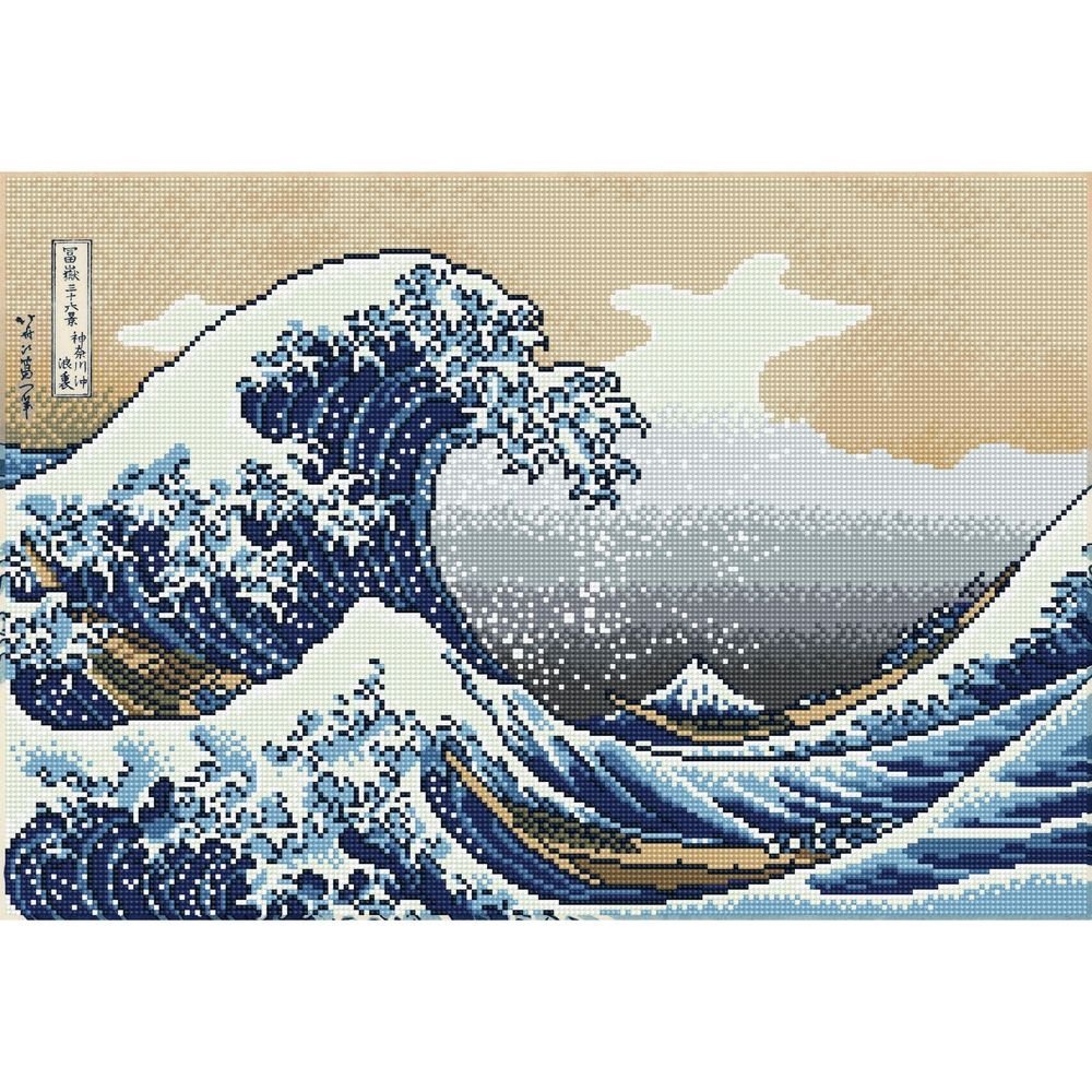 Diamond Dotz la Gran Ola de Kanagawa Hokusai Marca Madnesttoys