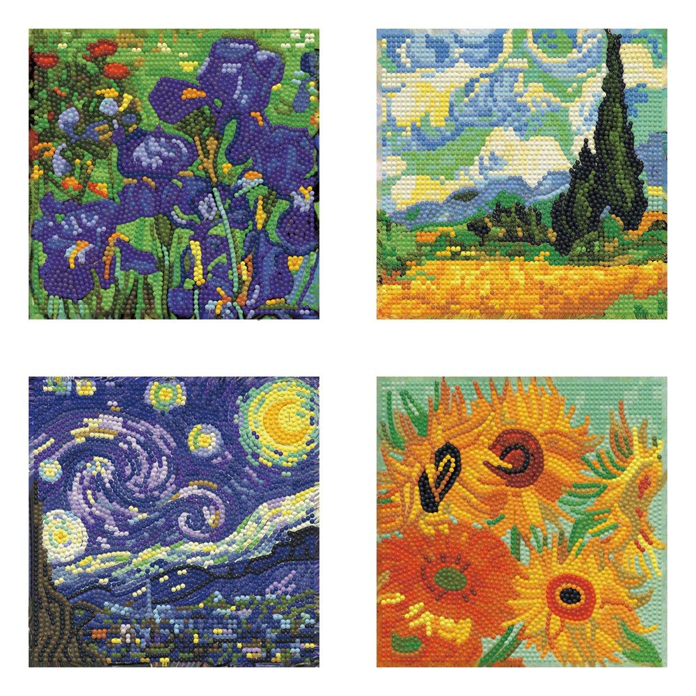 Diamond Dotz Set 4 Cuadros Van Gogh Pintar con Diamantes Marca Madnesstoys