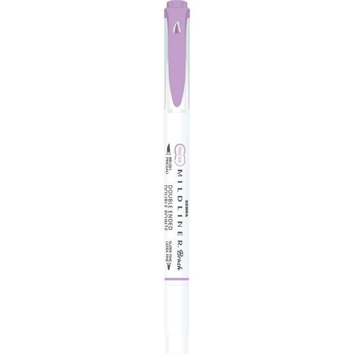 Rotulador Zebra Mildliner Doble Punta Pincel Violeta | Zebra Pen | Pack 10 Unidades