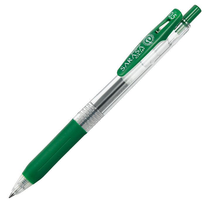 BOLIGRAFO ZEBRA SARASA GEL CLIP 0,5 VERDE | 12 UNIDADES | (ZEBRA PEN)