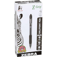 BOLIGRAFO ZEBRA Z-GRIP 1,0 NEGRO | 12 UNIDADES | (ZEBRA PEN)