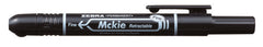 Rotulador Permanente Zebra Mckie Retractil Negro | Zebra Pen | Pack 10 Unidades