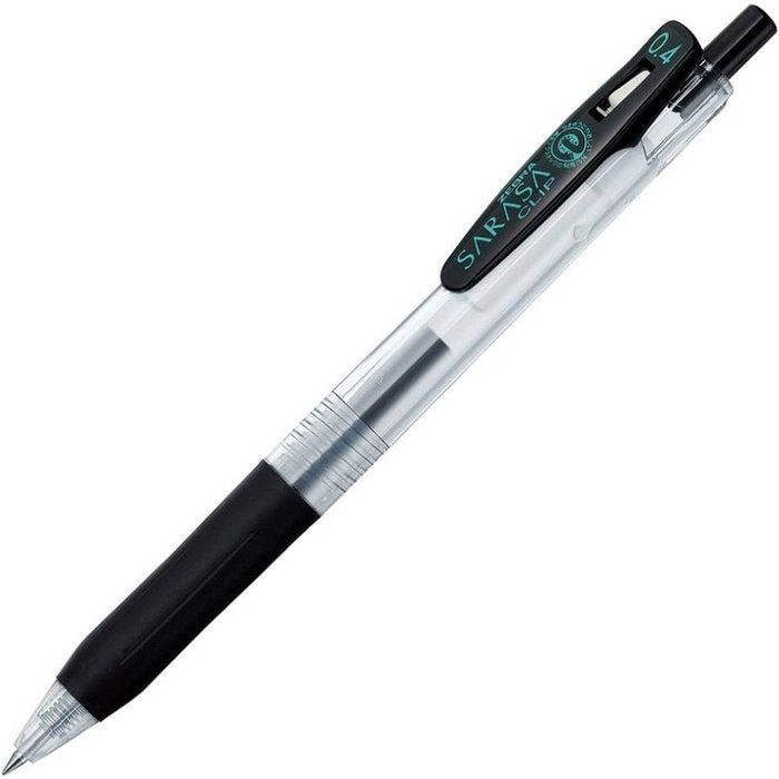 BOLIGRAFO ZEBRA SARASA CLIP 0,4 NEGRO | 10 UNIDADES | (ZEBRA PEN)