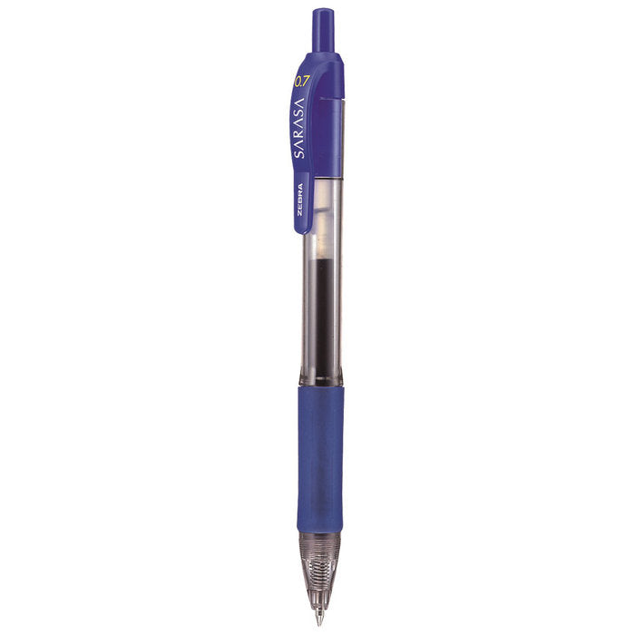 BOLIGRAFO ZEBRA SARASA GEL RETRACTABLE 0,7 AZUL | 12 UNIDADES | (ZEBRA PEN)