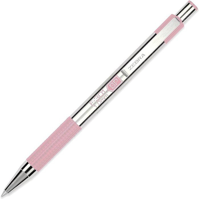 BOLIGRAFO ZEBRA F-301 ROSA PASTEL | 12 UNIDADES | (ZEBRA PEN) Imagen principal del producto