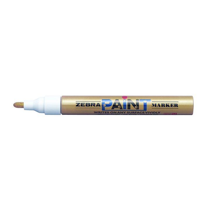 Rotulador acrílico oro Zebra Pen 3 mm