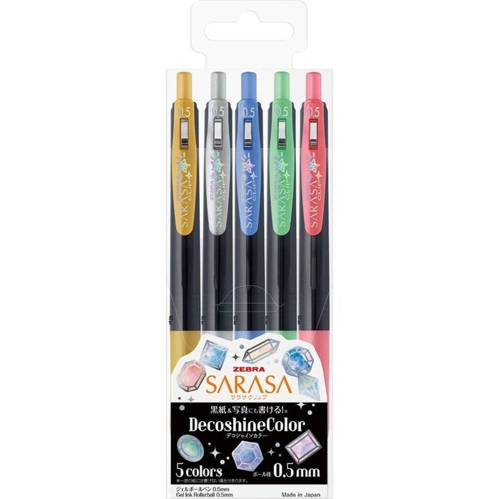 Boligrafo Zebra Sarasa Clip Decoshine 5 Colores Brillantes Imagen principal del producto
