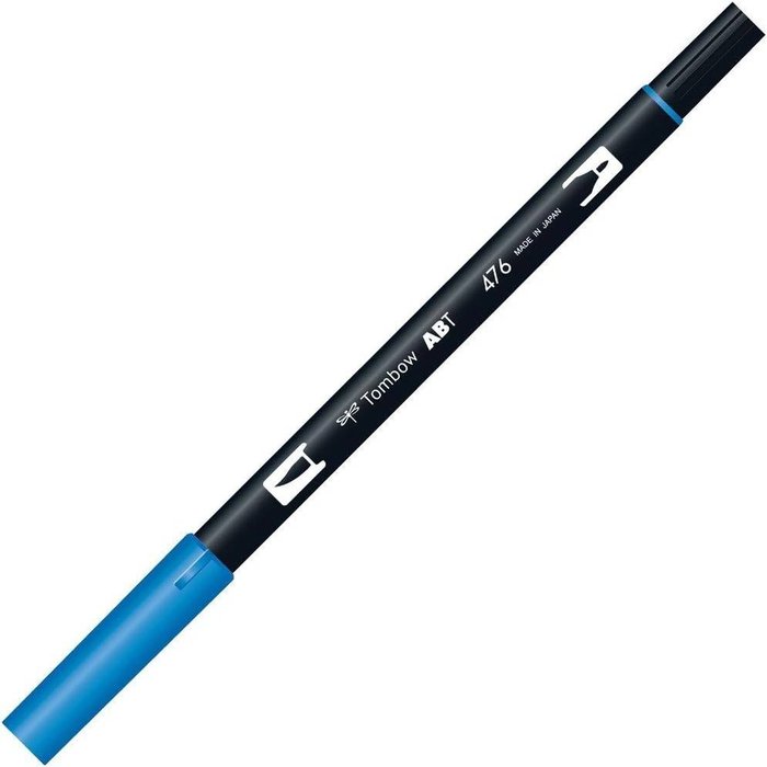 Rotulador Doble Punta Pincel Dual Brush 476 Cyan | Tombow | Pack 6 Unidades