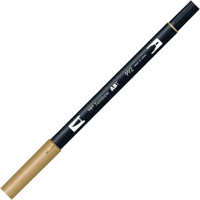 Rotulador Doble Punta Pincel Dual Brush 992 Sand | Tombow | Pack 6 Unidades