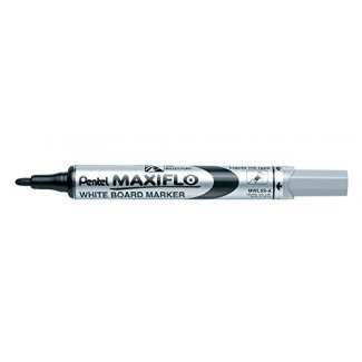 Rotulador Maxiflo Para Pizarra Blanca De Punta Media Negro | Pentel | Pack 12 Unidades Imagen principal del producto