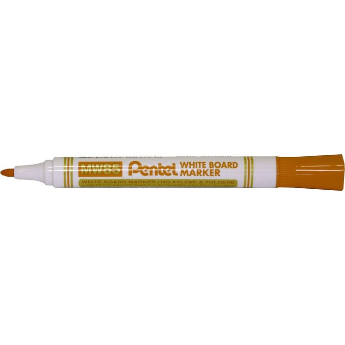 Rotulador Maxiflo Para Pizarra Blanca Trazo Fino Naranja | Pentel | Pack 12 Unidades Imagen principal del producto