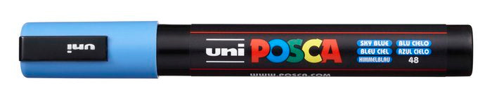 Marcador Uni-posca PC5M Color Azul Cielo Punta 1.8-2.5mm