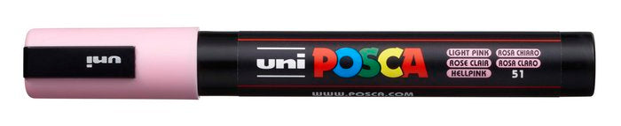 Marcador uni-posca pc5m color rosa claro punta 1.8-2.5mm