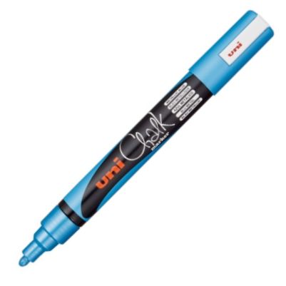 Rotulador Tiza Liquida Azul Claro Uni-chalk Marker Pwe Imagen principal del producto