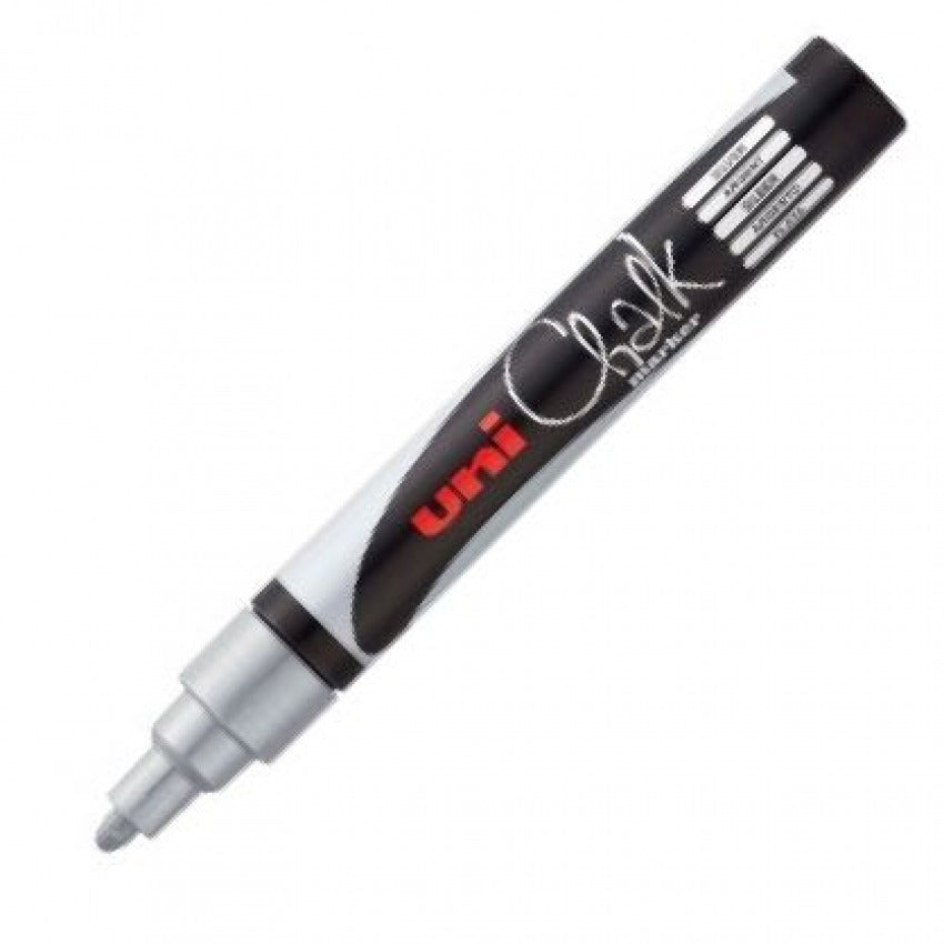 Rotulador Tiza Liquida Plata Uni-chalk Marker Pwe M5 Imagen principal del producto