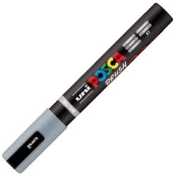Marcador Uni-Posca Brush Punta 1-4mm Gris Marca Posca