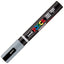 Marcador Uni-Posca Brush Punta 1-4mm Gris Marca Posca
