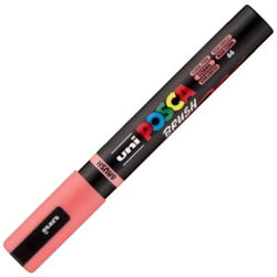 Marcador uni-Posca Brush Punta 1-4 mm Rosa Coral Marca POSCA