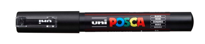 Marcador Uni-posca PC1M Color Negro Punta 0,7mm