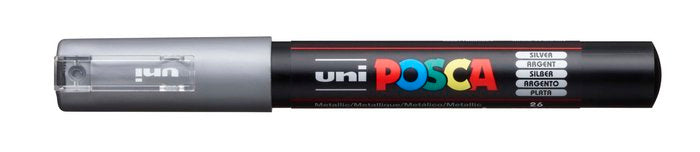 Marcador Uni-posca PC1M Color Plata Punta 0,7mm Pc1m26
