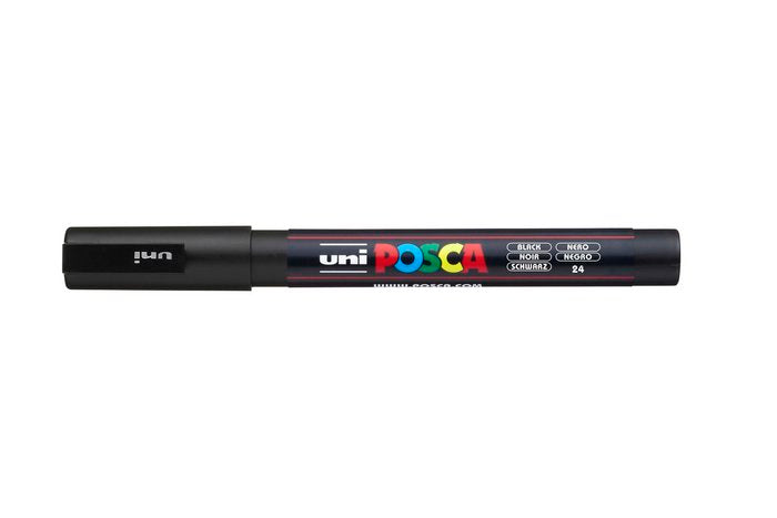 Marcador uni posca pc3m color negro 0,9-1.3mm