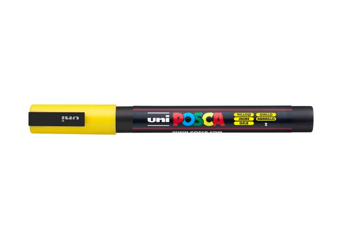 Marcador uni posca pc3m color amarillo 0,9-1.3mm
