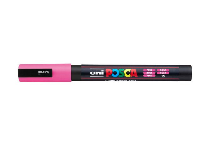 Marcador uni posca pc3m color rosa 0,9-1.3mm