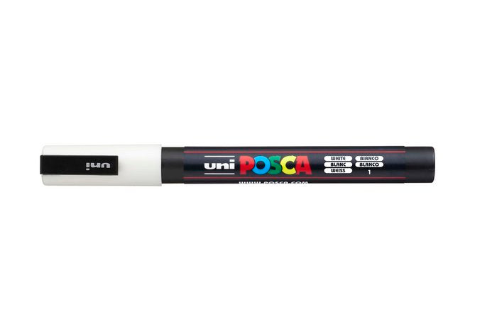 Marcador uni posca pc3m color blanco 0,9-1,3mm