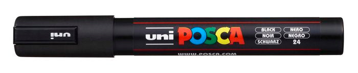 marcador uni posca pc-m5 color negro punta 1,8-2,5mm