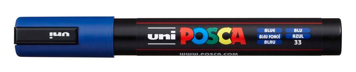 marcador uni posca pc-m5 color azul punta 1,8-2,5mm