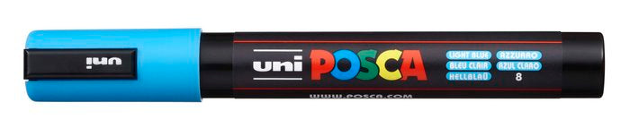 marcador uni posca pc-m5 color azul claro punta 1,8-2,5mm