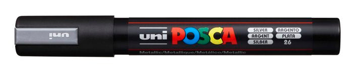marcador uni posca pc-m5 color plata punta 1,8-2,5mm