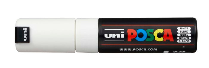 Marcador Uni-posca PC8K Color Blanco Punta 8,0mm