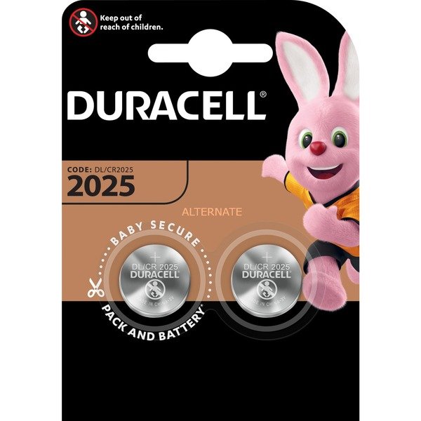 Blister 2 pila de boton duracell cr2025