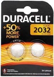 Pila Botón Litio Duracell CR2032 3V Blister 2 Uds