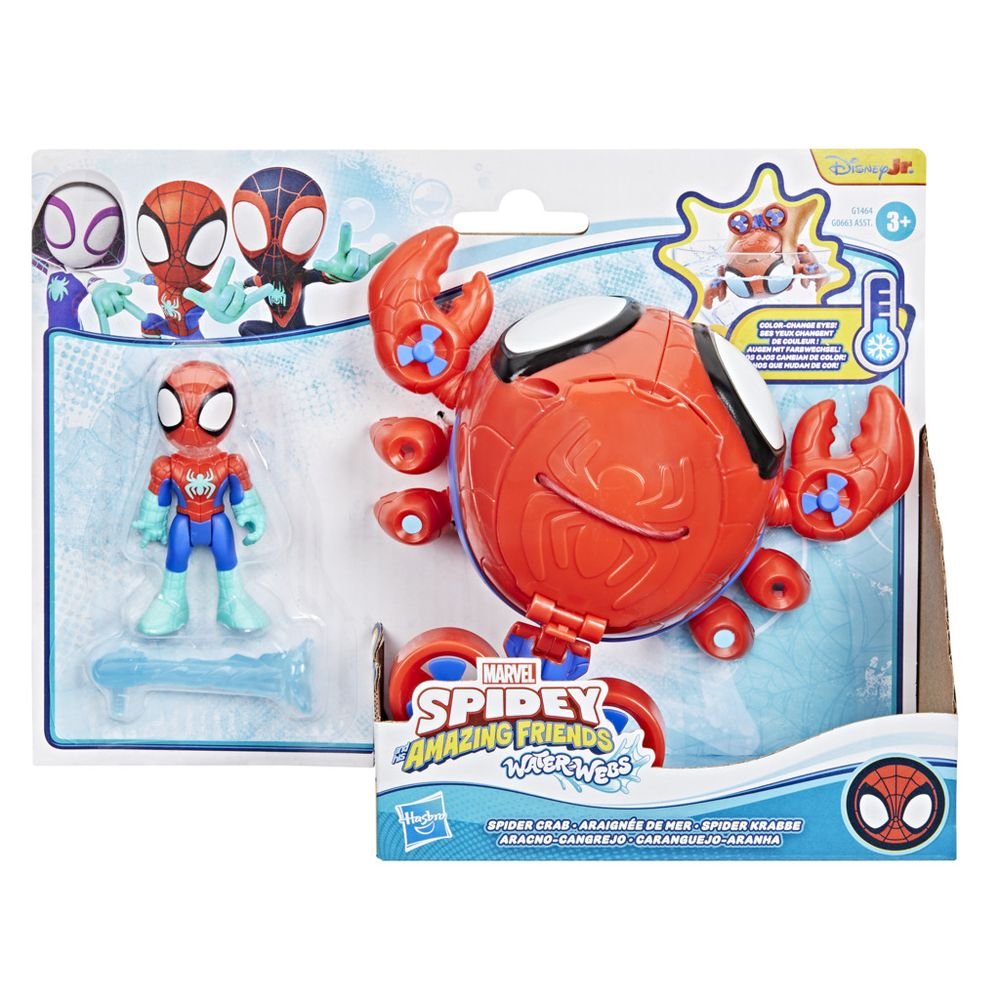 Marvel Spidey Figura Water-webs Vehículos Cambio Color HASBRO MARVEL