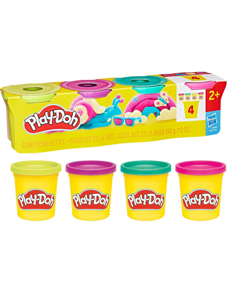 JUEGO PLAY-DOH PACK 4 BOTES SURTIDOS | HASBRO PLAY DOH | 1 UNIDAD | 5010996293404