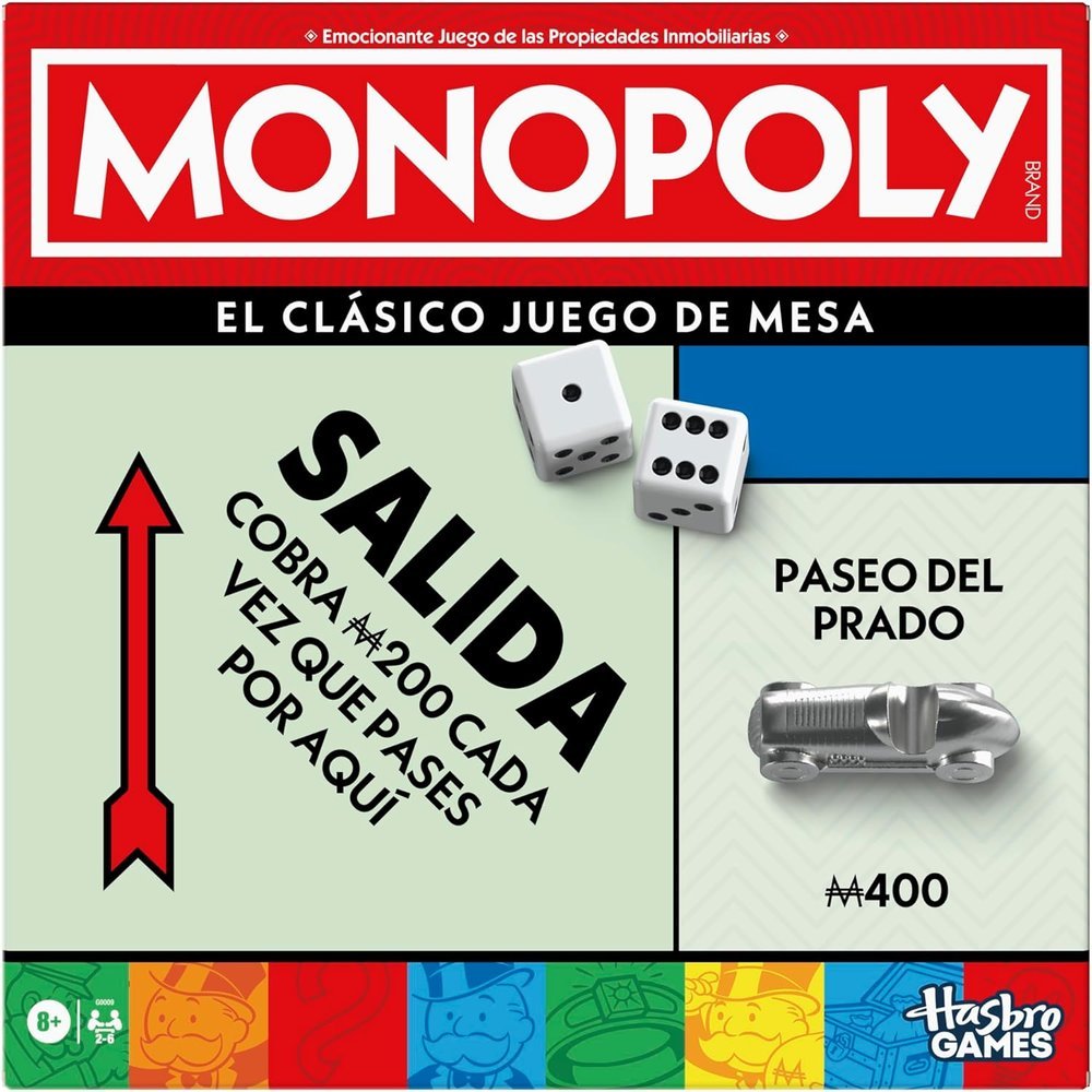 MONOPOLY CLASICO | HASBRO IBERIA, S,L,U, | 1 UNIDAD | 5010996302335