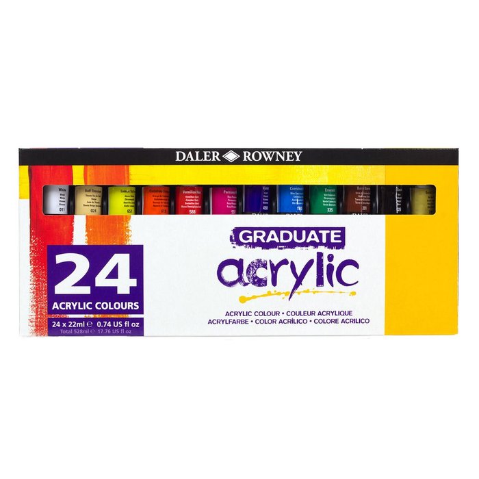 Estuche 24 Tubos Pintura Acrílica 22 ml Daler Rowney Imagen principal del producto