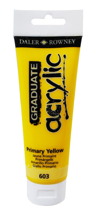 PINTURA ACRILICA GRADUATE 120ML PRIMARY AMARILLO | 3 UNIDADES | (DALER ROWNEY) Imagen principal del producto