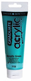 PINTURA ACRILICA GRADUATE 120ML VERDE METALICO | 3 UNIDADES | (DALER ROWNEY)