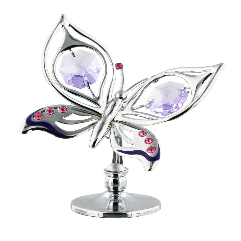 Decoracion mariposa cromada Crystocraft Widdop
