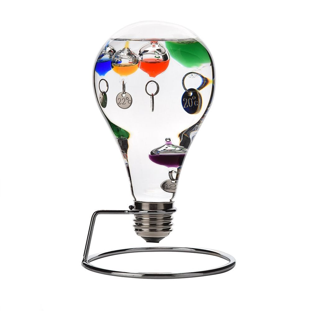 Bombilla Termómetro Widdop Galileo soporte metálico 18 cm Imagen principal del producto