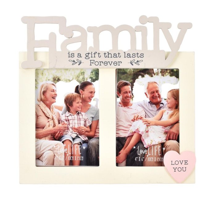MARCO FOTOS DOBLE LOVE LIFE DE 10X15 FAMILIA | 1 UNIDADES | (WIDDOP) Imagen principal del producto