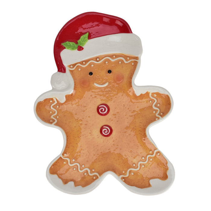 PLATO CERAMICA CON FORMA DE PAN DE JENGIBRE | WIDDOP NAVIDAD | 1 UNIDAD | 5017224939226