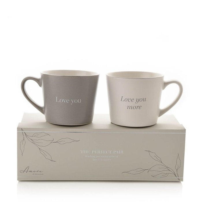 SET 2 TAZAS LOVE YOU & LOVE YOU MORE | WIDDOP | 1 UNIDAD | 5017224957596