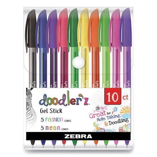 BOLIGRAFO ZEBRA DOODLER'Z NEON&FASHION 10 COLORES SURTIDOS | 1 UNIDADES | (ZEBRA PEN)